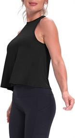 img 1 attached to 👚 Mippo Crop Tops for Women: Stylish Flowy Tanks for Ultimate Workout Style