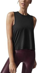 img 4 attached to 👚 Mippo Crop Tops for Women: Stylish Flowy Tanks for Ultimate Workout Style