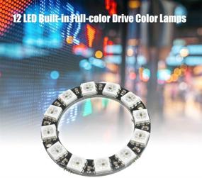 img 1 attached to 💡 ICQUANZX 5PCS WS2812B 12 Bit Round LED Ring: Full Color 5050 RGB Lamp Panel for Vibrant Lighting Experience
