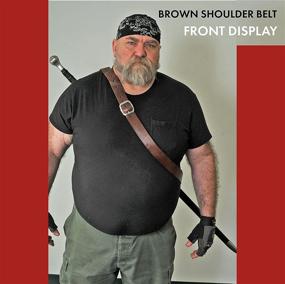 img 2 attached to Adjustable Brown Leather Holster: Perfect for Medieval/Samurai Swords - 38 inch SZCO Supplies