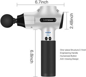 img 1 attached to 🏋️ Silver Massage Gun for Athletes - Deep Tissue Percussion Muscle Massager, Handheld Electric Pro Body Massager with Portable & Super Quiet Brushless Motor, by XFITONWAY