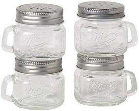 img 1 attached to 🧂 Mason Jar Salt and Pepper Shakers: Quaint and Practical Seasoning Dispensers