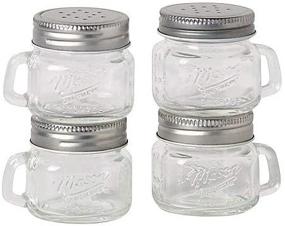 img 4 attached to 🧂 Mason Jar Salt and Pepper Shakers: Quaint and Practical Seasoning Dispensers