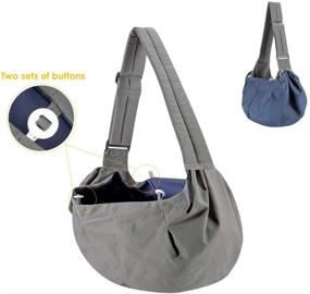 img 2 attached to 🐾 SlowTon Pet Carrier: Comfortable, Hand-Free Sling Adjustable Strap for Small Dogs and Cats - Breathable, Machine Washable Tote Bag with Safety Belt and Front Pocket