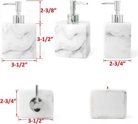 img 1 attached to 🛁 Enhance Your Bathroom with a Stylish 5pcs Grey Accessory Set