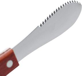 img 3 attached to Versatile Stainless Steel 8” (4) Butter Spreader Knives Set – Wide Edges, Deluxe Design with Wood Handle - Ideal for Sandwiches, Cream Cheese, Condiments! Essential Kitchen Tools.