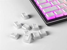 img 1 attached to HK Gaming 108 Double Shot PBT Pudding Keycaps Keyset for Mechanical Gaming Keyboard MX Switches - White