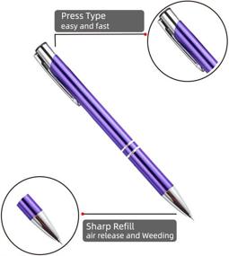 img 1 attached to Efficient Air Release Weeding Tool Pin Pen: Remove Bubbles, Vinyl Weeding with 2 Refills (Purple, 2 Refills)