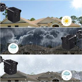 img 2 attached to 📷 Enhanced Weatherproof Wyze Camera Wall Mount - 360° Protective Adjustable Bracket for Indoor and Outdoor Security Camera (Black, 1 Pack)