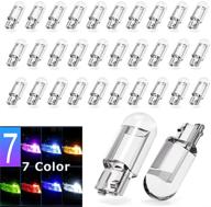 t10 car led bulb 194 161 168 921 2825 158 c194 position license plate w5w marker door interior light 12v lamp (30pcs 7 color) logo