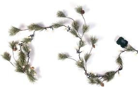 img 4 attached to 🎄 Enhance Your Holiday Decor: Joiedomi 6 Ft. Smokey Pine Christmas Garland Pre-Lit with 50 Clear Lights for Home & Office