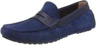 👞 premium boss mens navy blue mocassins: stylish comfort for the modern man логотип