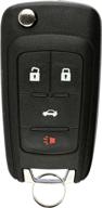 keylessoption oht01060512 replacement flip key fob 🔑 - keyless entry remote control for car, uncut logo