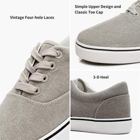 img 3 attached to Yageyan Men's Canvas Lace Up Fashion Sneakers - Stylish Men's Shoes and Trendy Sneakers