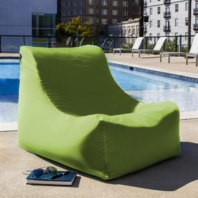 img 1 attached to 🪑 Experience Ultimate Comfort with Jaxx Ponce Outdoor Bean Bag Chair in Lime