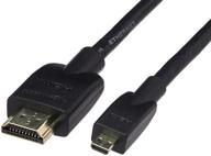 💪 flexible and durable micro hdmi cable by amazon basics - 18gpbs, 4k/60hz, 6 feet, black logo
