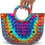 qetrabone bubble handbag - big pop bags for ladies, fidget sensory toys for girls - handle satchel shoulder bag, pop purses logo