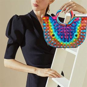 img 1 attached to QETRABONE Bubble Handbag - Big Pop Bags for Ladies, Fidget Sensory Toys for Girls - Handle Satchel Shoulder Bag, Pop Purses