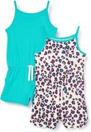 👧 2-pack knit romper for girls by amazon essentials logo