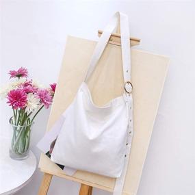 img 2 attached to 👜 Versatile Canvas Crossbody Bag: Ideal Casual Handbag for Work, Travel, and Shopping – Stylish Hobo Tote Purse for Women and Girls