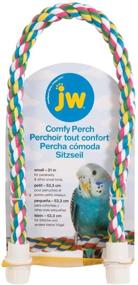 img 2 attached to Улучшите комфорт птиц с помощью JW Pet Comfy Perch - гибкое многотонное веревочное основание!