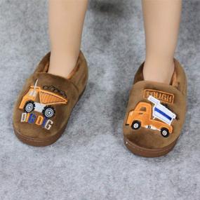 img 2 attached to 🚗 Warm Cartoon Car Slippers for Boys and Girls: Cozy Winter Indoor Shoes by ESTAMICO