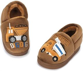 img 3 attached to 🚗 Warm Cartoon Car Slippers for Boys and Girls: Cozy Winter Indoor Shoes by ESTAMICO