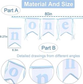 img 3 attached to Баннер для детского стульчика на 1 день рождения для мальчиков