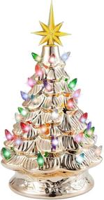 img 3 attached to Joiedomi Ceramic Christmas Tabletop Decoration Seasonal Decor for Tree Toppers