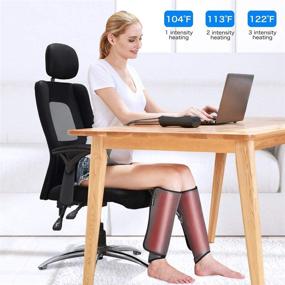 img 2 attached to 🧦 Compression Leg and Foot Massager with Heat - Calf Air Massager for Enhanced Circulation - Arm, Leg, and Calf Massage - Alleviates Foot Pain - Relaxing Gifts for Women, Men, Moms, and Dads