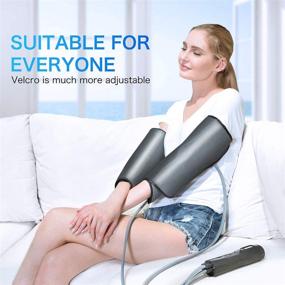 img 1 attached to 🧦 Compression Leg and Foot Massager with Heat - Calf Air Massager for Enhanced Circulation - Arm, Leg, and Calf Massage - Alleviates Foot Pain - Relaxing Gifts for Women, Men, Moms, and Dads