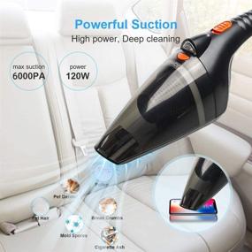 img 2 attached to 💨 Powerful 106-watt Portable Car Vacuum Cleaner: Dry Wet Vac with High Power Auto Accessories Kit for Car and Home Cleaning