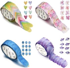 img 4 attached to 🌸 200 Petals/Roll Decorative Decals - Creative Flower Petal Washi Tape for Scrapbooking, Diary, Bullet Journal, Planner - Masking Tape DIY Petal Stickers