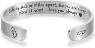 🎁 sister gift bracelet cuff - heartfelt sister gift for christmas and birthdays logo