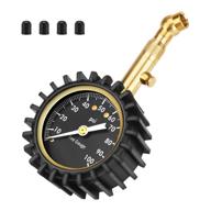 🚗 top-rated car tire pressure gauge (0-100 psi), robust tire gauge for accurate readings with glowing dial, suitable for cars and trucks, low and high air pressure gauge logo