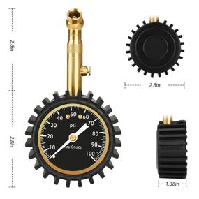 img 2 attached to 🚗 Top-rated Car Tire Pressure Gauge (0-100 PSI), Robust Tire Gauge for Accurate Readings with Glowing Dial, Suitable for Cars and Trucks, Low and High Air Pressure Gauge