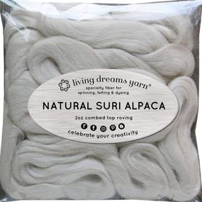 img 3 attached to 🧶 Suri Alpaca Fiber: Premium Combed Top for Spinning, Blending, Felting, Dyeing & Doll Making