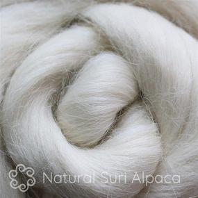 img 2 attached to 🧶 Suri Alpaca Fiber: Premium Combed Top for Spinning, Blending, Felting, Dyeing & Doll Making