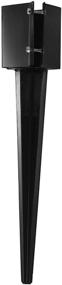 img 4 attached to 🔩 CRIZTA Heavy Duty Fence Post Anchor Ground Spike: 24 Inch Length, 4" x 4" Outer Dimension (Fits 3.5" x 3.5" Wood Post) – Metal Black Powder Coated