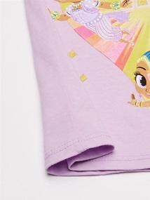 img 2 attached to Футболка с коротким рукавом для маленьких девочек "Shimmer and Shine", лиловая, размер 3T.