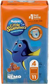 img 4 attached to 🩱 Huggies Little Swimmers Medium Disposable Swimpants 11-Pack - Possible Disney Characters Vary