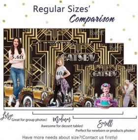 img 2 attached to 🎉 Allenjoy 8x6ft Gatsby Theme Backdrop | Adult Celebration Retro Roaring 20s 20s Party Art Decor | Happy 1st Birthday Wedding Decoration | Pictures Background Supplies | Photo Booth Prop