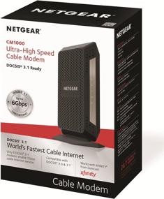 img 1 attached to 📶 NETGEAR DOCSIS 3.1 Gigabit Cable Modem with 6.0 Gbps Max Download Speeds - Xfinity, Spectrum, Cox Compatible. Enjoy Gig-Speed from Xfinity! (CM1000)