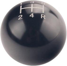 img 4 attached to 🚗 DEWHEL JDM Round Ball Billet Weighted Manual Gear Stick Shifter Shift Knob M10 x 1.5 Screw On for Honda Acura (Black, 5 Speed MT)