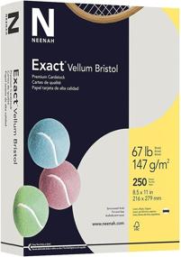 img 1 attached to 📄 Wausau 81348 Exact Vellum Bristol, 8.5 x 11 Inches, Grey, Pack of 250 Sheets (81348)