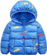 🧥 warm and windproof baby boy winter jacket: down & cotton coats with cute prints logo