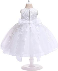 img 2 attached to 🎉 Get Party-Ready with Shiny Toddler Applique Birthday Petticoat Girls' Clothing!