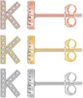 hypoallergenic girls' jewelry: stylish initial alphabet earrings for fashionable accessorizing logo