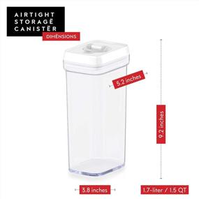 img 1 attached to 🍱 DWËLLZA KITCHEN Food Storage Containers 1.5 Qt - Airtight, BPA-Free, Clear Plastic Pantry Organization Set – Keeps Food Fresh & Dry