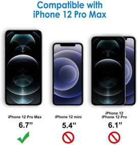 img 1 attached to 📱 2-картное JETech приватное защитное стекло для iPhone 12 Pro Max 6.7 дюймов - противошпионская пленка из закаленного стекла